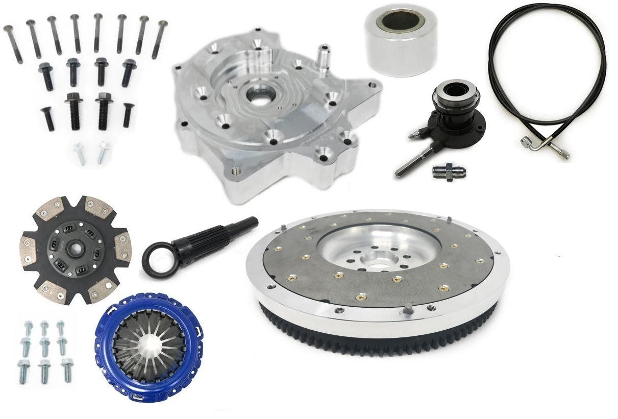 2JZ/1JZ Using Aisin A340 Automatic Bell Housing to Nissan 350Z/370Z/G35/G37/VQ 6-Speed Transmission Stage 3 (425FTLBS) Bolt-Together Swap Kit