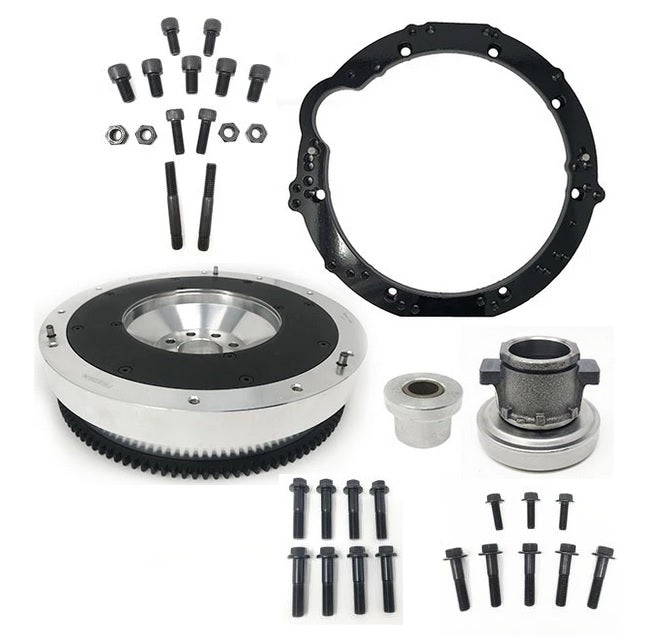 All of the components for the 1JZ 2JZ engine to 350Z, 370Z transmission partial swap