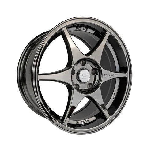 Stage Wheels Knight 18x9.5 +35mm 5x114.3 CB: 73.1 Color: Black Chrome