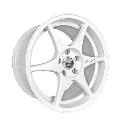 Stage Wheels Knight 18x9.5 +35mm 5x114.3 CB: 73.1 Color: White