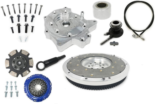 2JZ/1JZ Using Aisin A340 Automatic Bell Housing to Nissan 350Z/370Z/G35/G37/VQ 6-Speed Transmission Stage 3 (425FTLBS) Bolt-Together Swap Kit