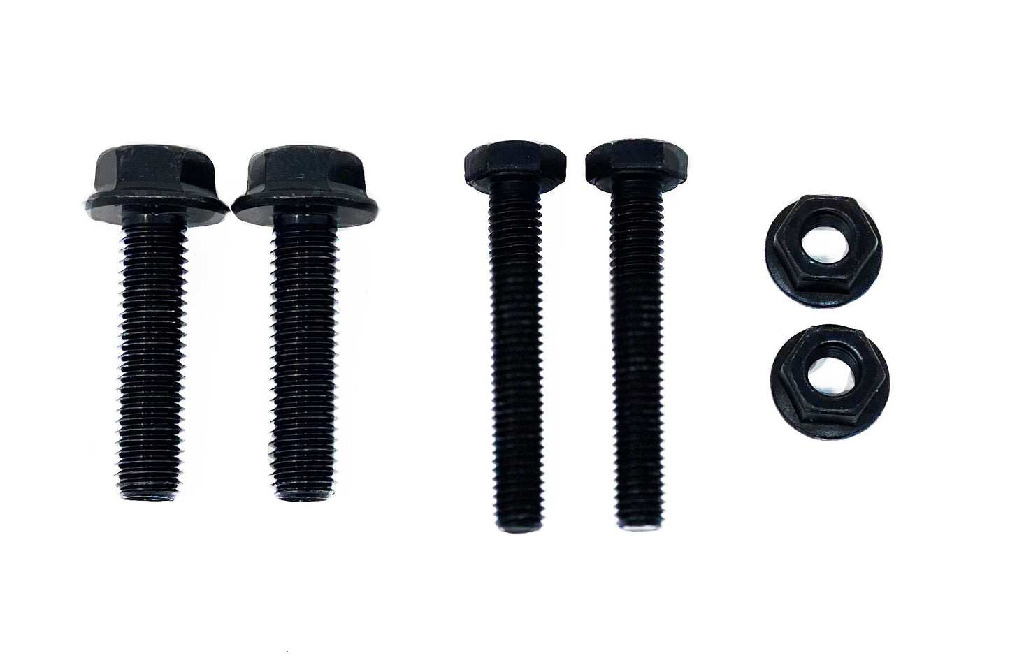 Bolt Kit Set of 2 hex flanged head cap screws, 2 hex head cap screws and 2 nuts for crossmember application