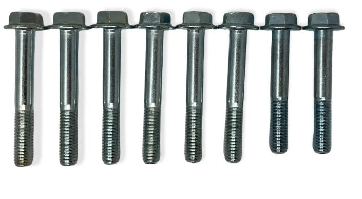Set of 8 hex flanged head screws for transmission side of the adapter plate
