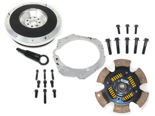 Components of the Honda S2000 engine to 350z, 370z transmission swap kit