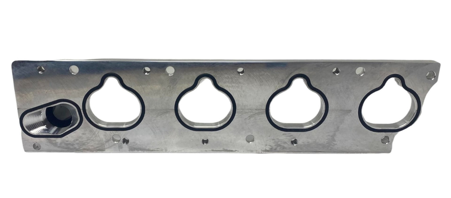Aircraft quality 6061 aluminum intake manifold for the Honda K24 A2 head to Honda S2000 F20 F22 