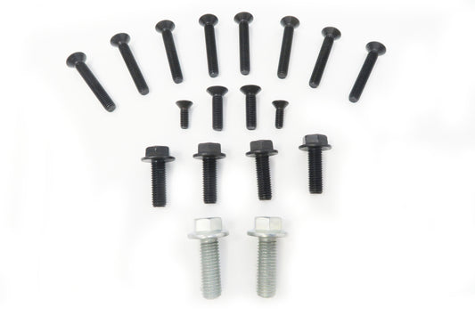 Set of 12 flat socket head cap screws and 6 hex flanged head cap screws for A340 J3 application