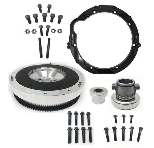 All of the components for the 1JZ 2JZ engine to 350Z, 370Z transmission partial swap