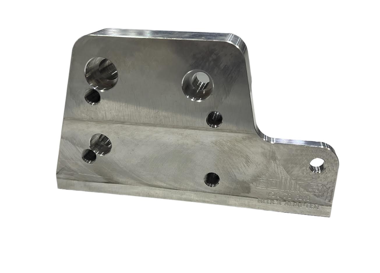 Aluminum engine mount adapter for the Honda K-Series to Mazda RX-8 K20 A2 engine mounts