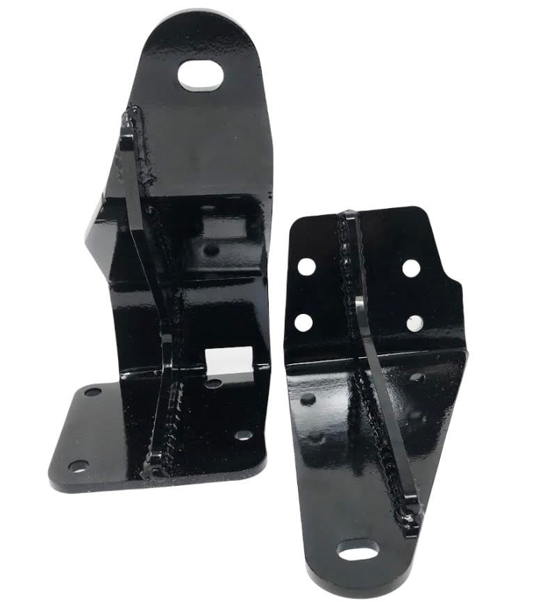 Steel powder coated engine mounts for the Honda K-Series to Mazda RX-8 application