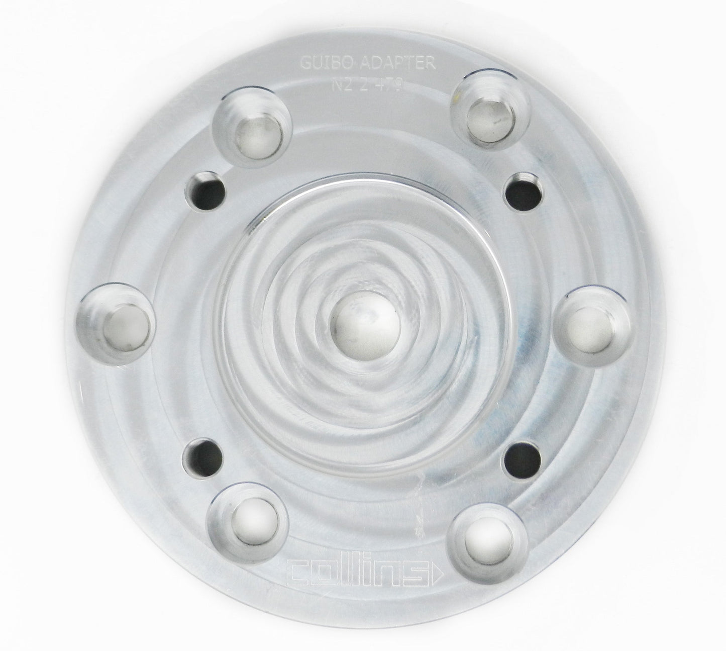 Aluminum round driveshaft adapter for toyota/lexus approximately 5 inches wide by 1 inch high