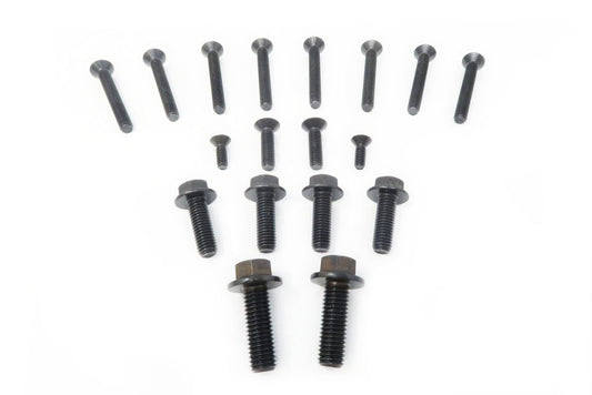 Set of 6 hex flanged head cap screws, and 12 flat head cap screws for A340 U1 application