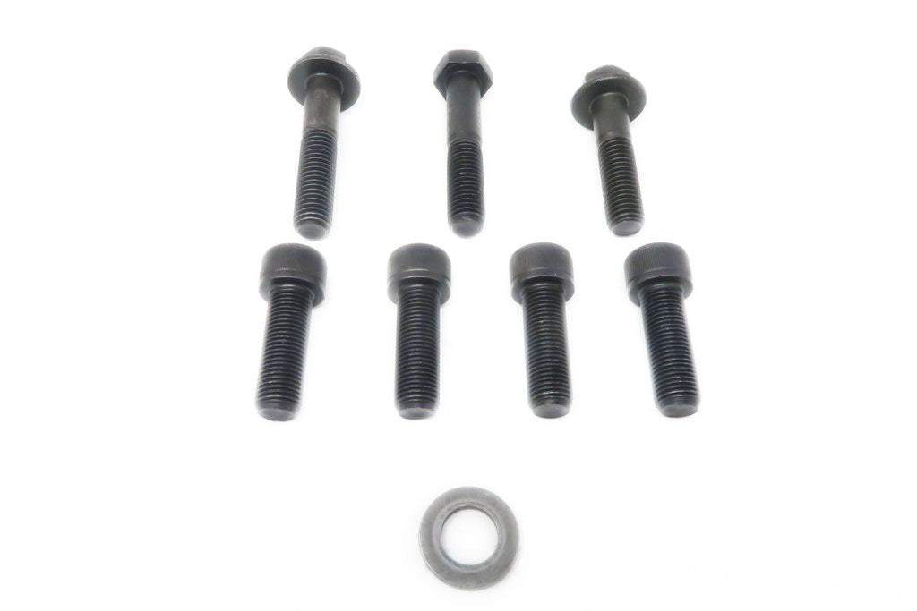 Bolt Kit Set of 4 socket head cap screws, 2 hex flanged head cap screws, 1 hex head cap screw and 1 washer for the k24e engine side adapter application